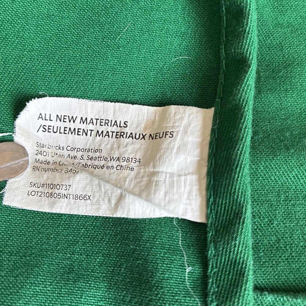 Starbucks Employee Uniform Apron Green Embroidered Coffee Shop Barista - Picture 7 of 10